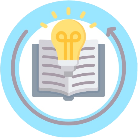 Book with lightbulb icon